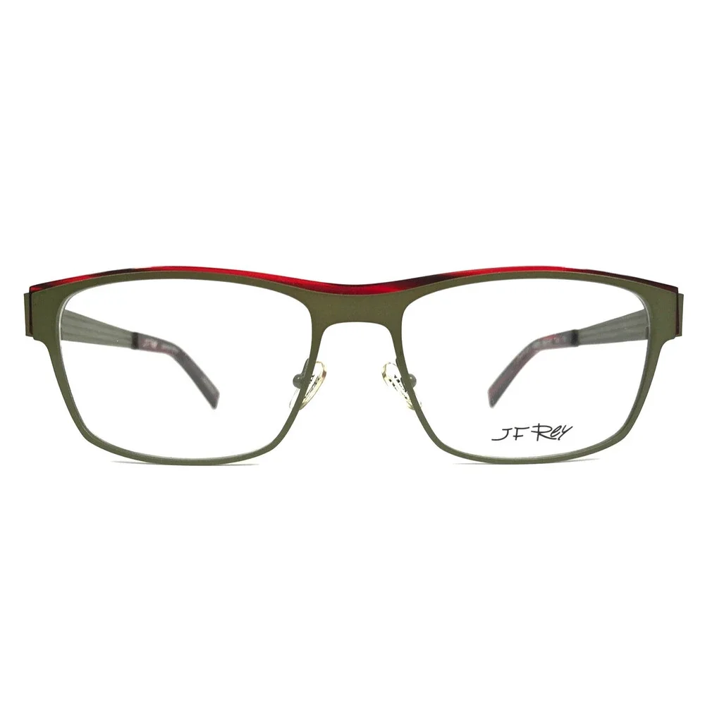 J.F. Rey Eyeglasses Frames JF2573 4830 Khaki Red Oliver Green Demi 56-18-144